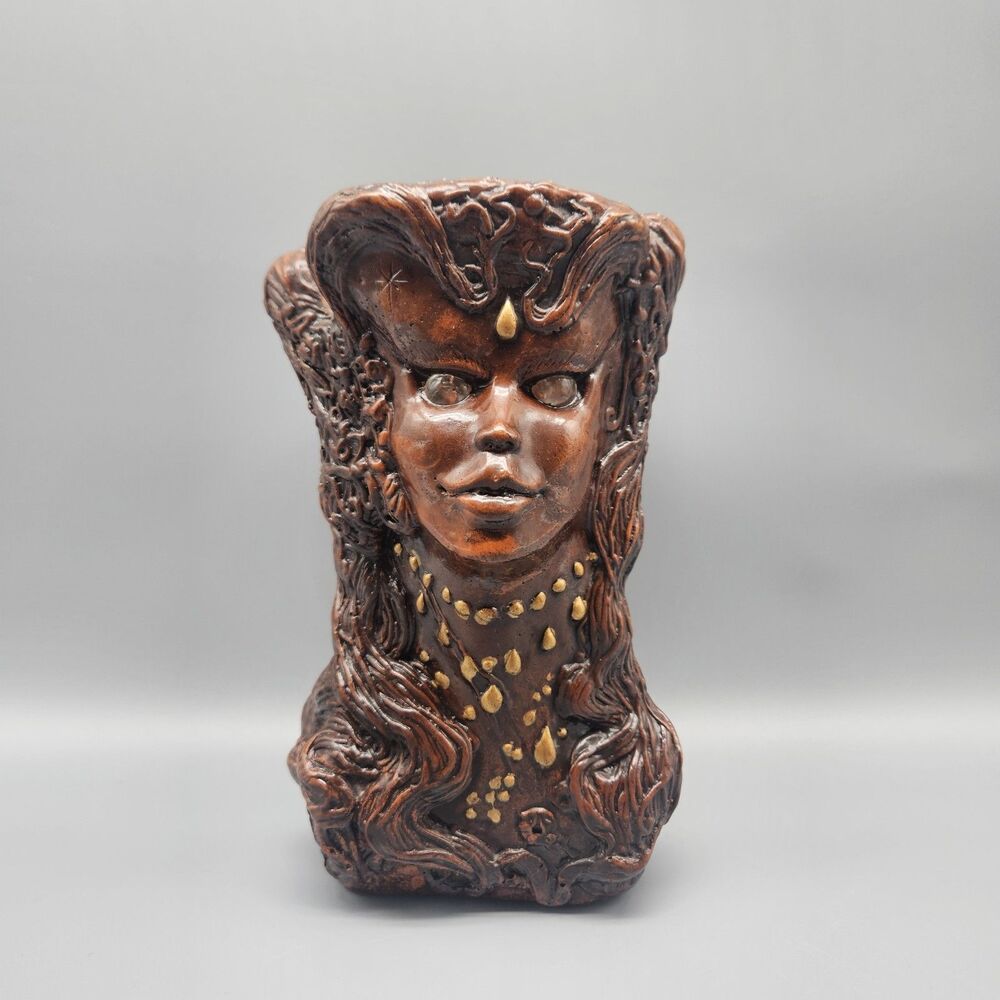 Vtg ‘79 Jason Christoble Matchless Grove Candle Holder Clay Sculpture Warlock